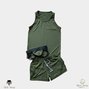 Set Deportivo 3 Pack / 3 pcs: tanktop- shorts- jockstrap push-up.