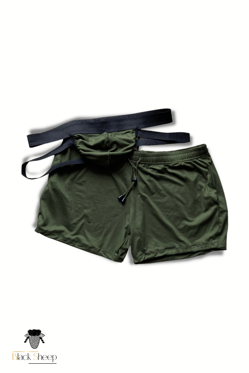 Conjunto Deportivo- Jockstrap push-up + shorts - Imagen 9